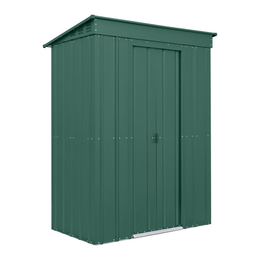 Globel 5 x 3 Green Pent Metal Shed