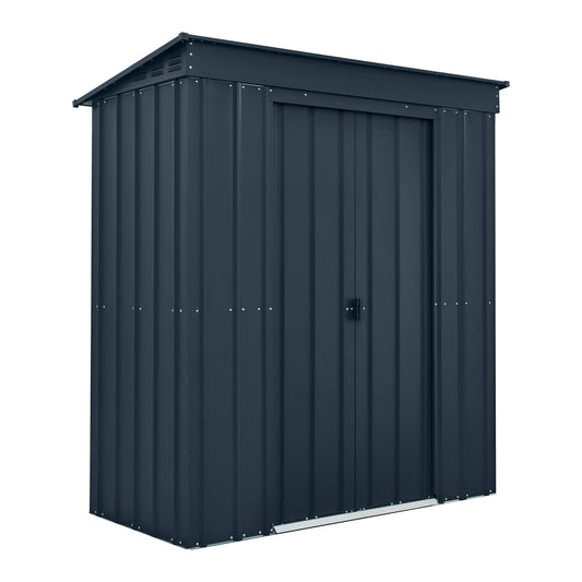 Globel 6 x 3 Grey Pent Metal Shed