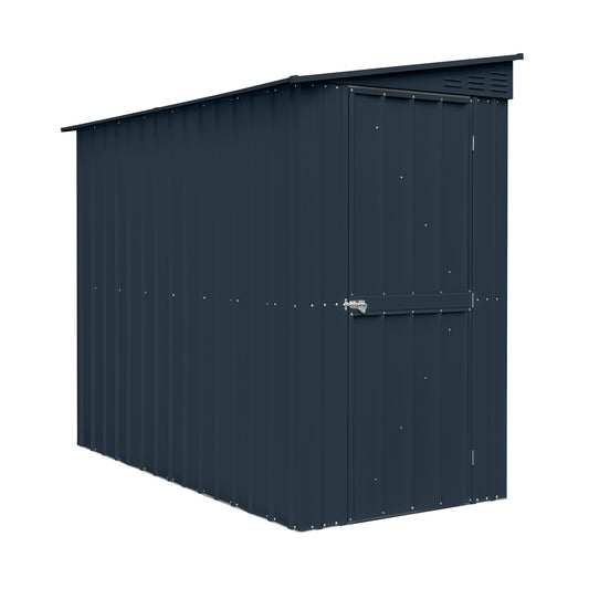 Globel 4 x 8 Grey Pent Lean-to Metal Shed