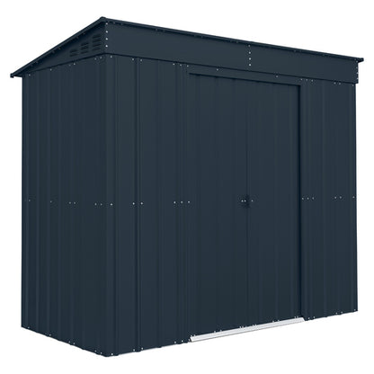 Globel Grey Pent Metal Shed