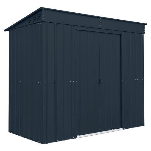 Globel Grey Pent Metal Shed