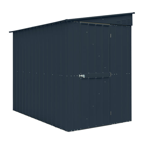 Globel Grey Pent Lean-to Metal Shed