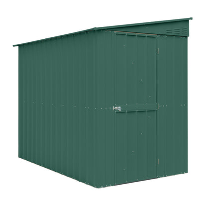 Globel Green Pent Lean-to Metal Shed