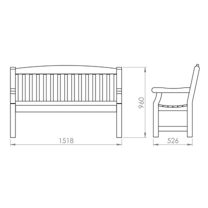 5ft Pressure Treated Bench