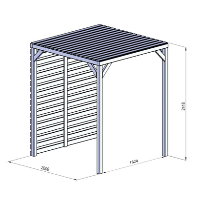 2m x 2m Pressure Treated Pergola