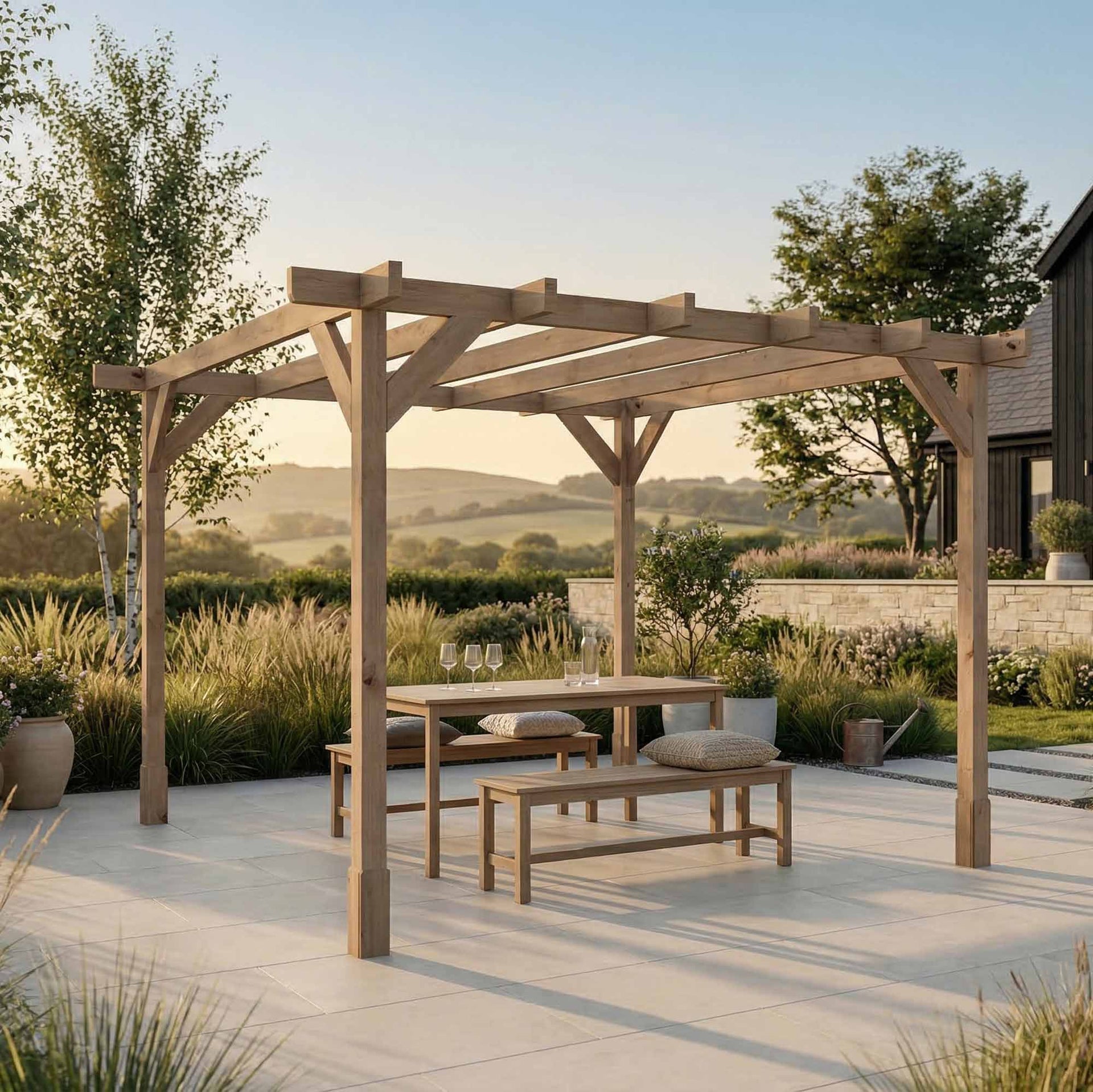 3m x 3m Pressure Treated Pergola