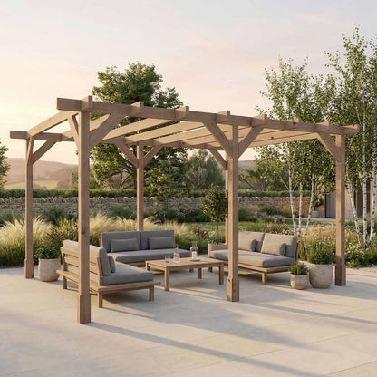 3m x 4m Pressure Treated Pergola