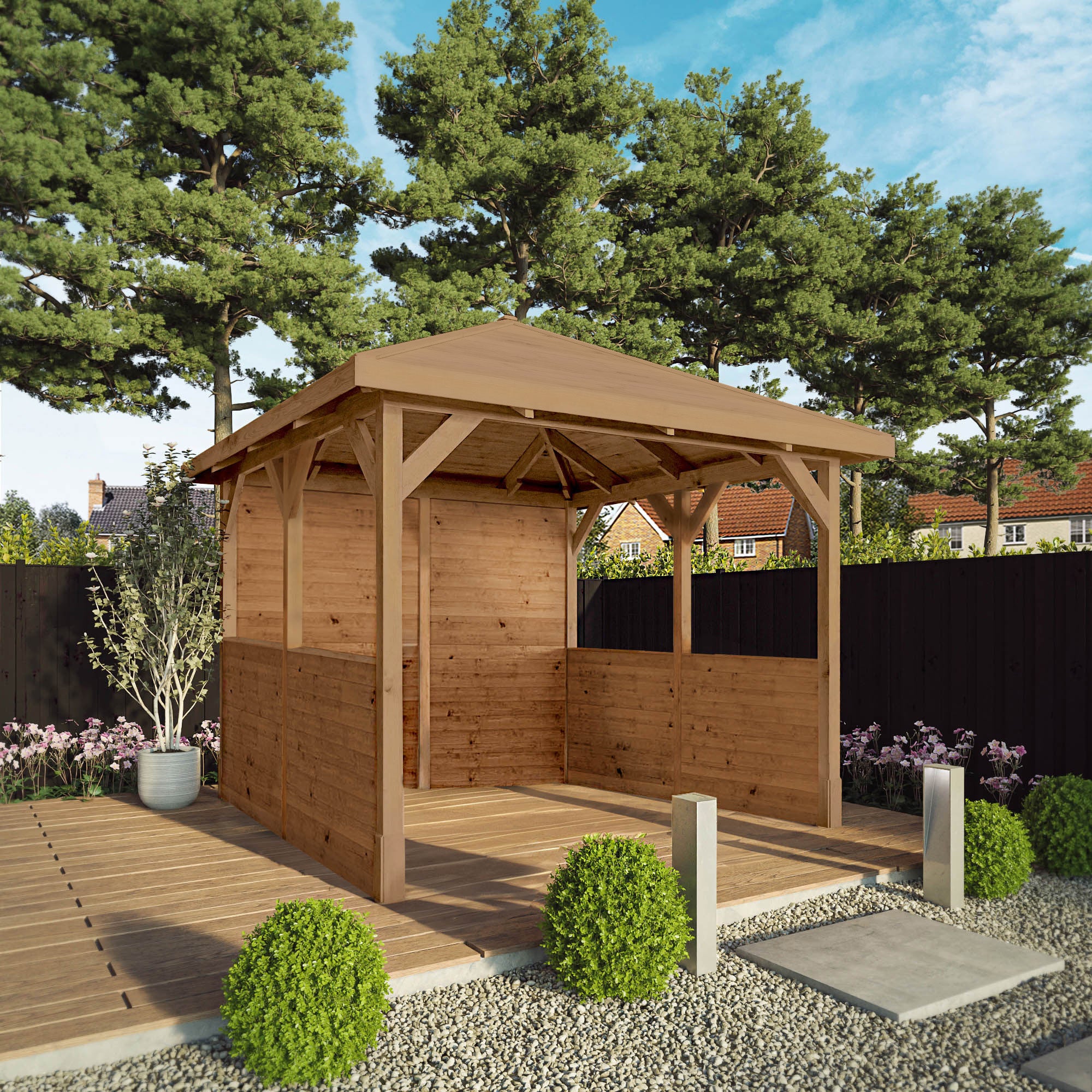 3m x 3m Pressure Treated Gazebo With Panels