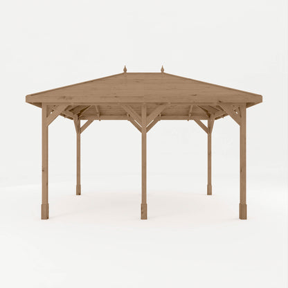 4m x 3m Pressure Treated Gazebo with Tongue & Groove Roof