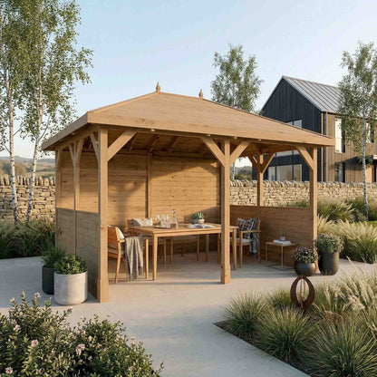 4m x 3m Pressure Treated Gazebo With Panels