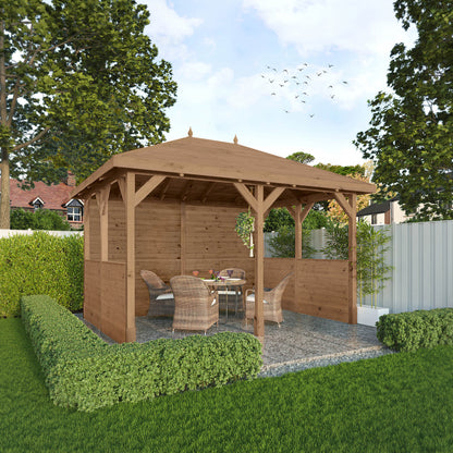 4m x 3m Pressure Treated Gazebo With Panels