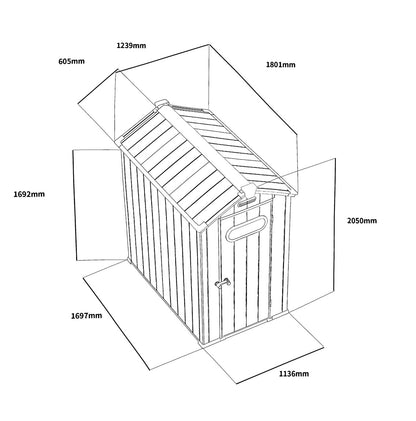 Waltons 4 x 6 Composite Garden Shed