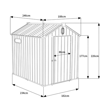 Waltons 6 x 8 Composite Garden Shed