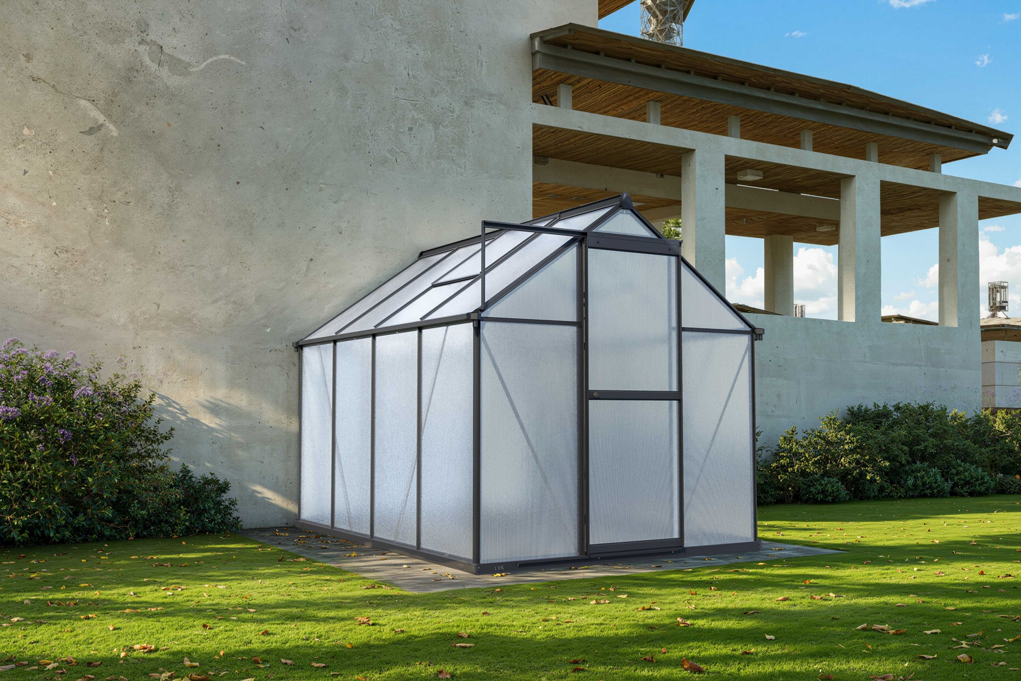 6 x 8 Metal Greenhouse with Polycarbonate Panels