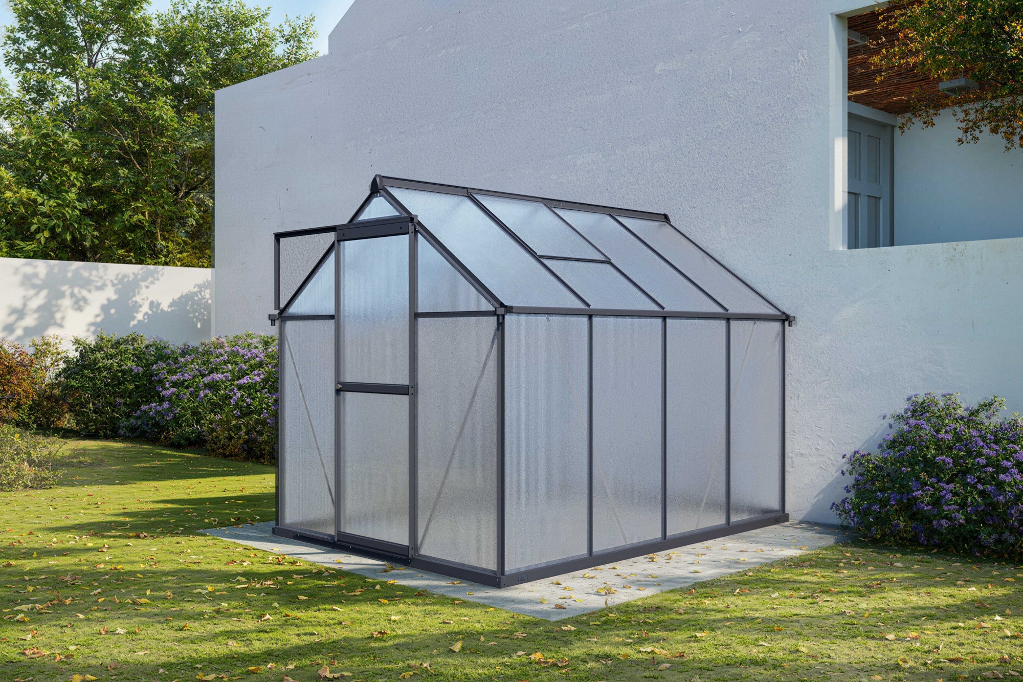 6 x 8 Metal Greenhouse with Polycarbonate Panels
