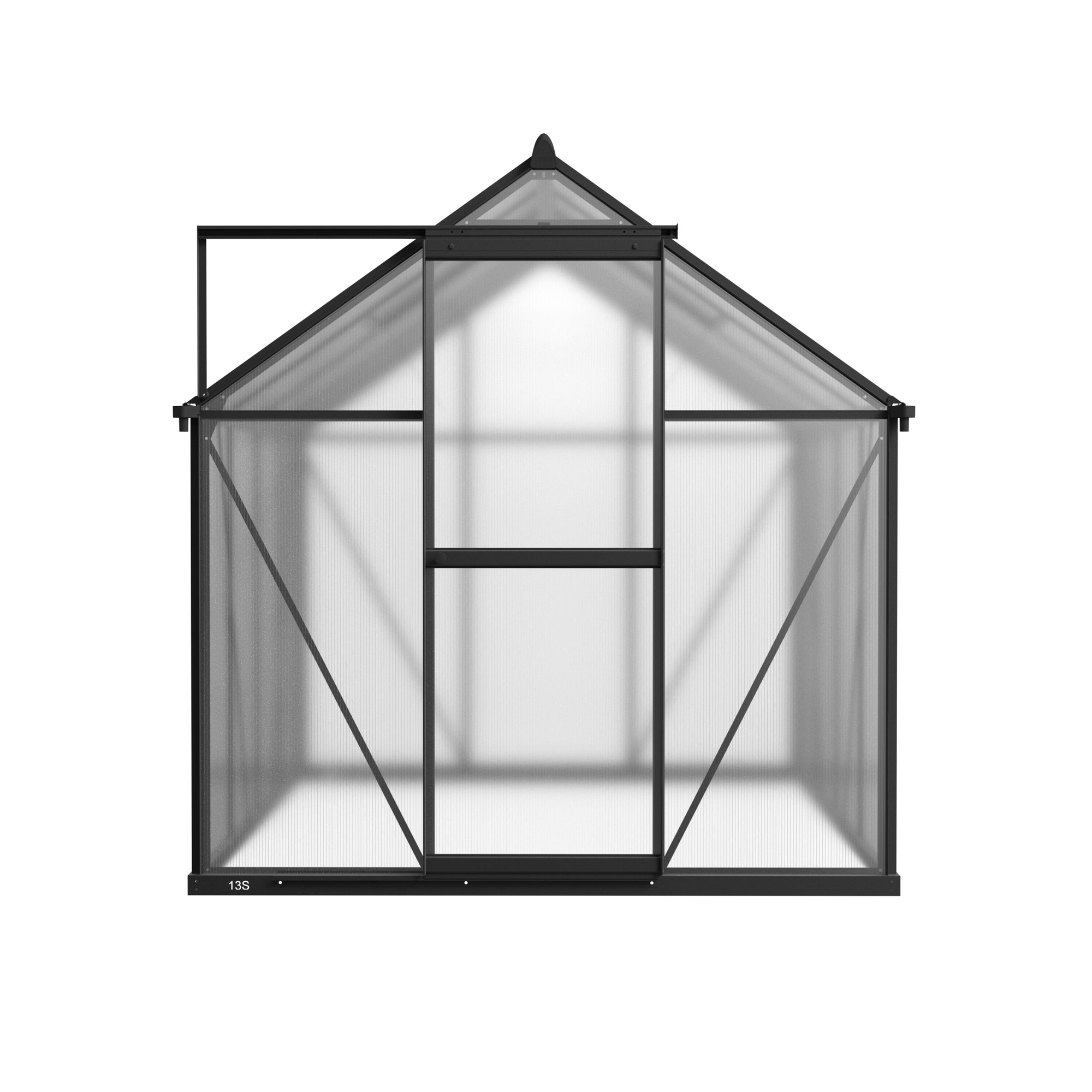 6 x 8 Metal Greenhouse with Polycarbonate Panels