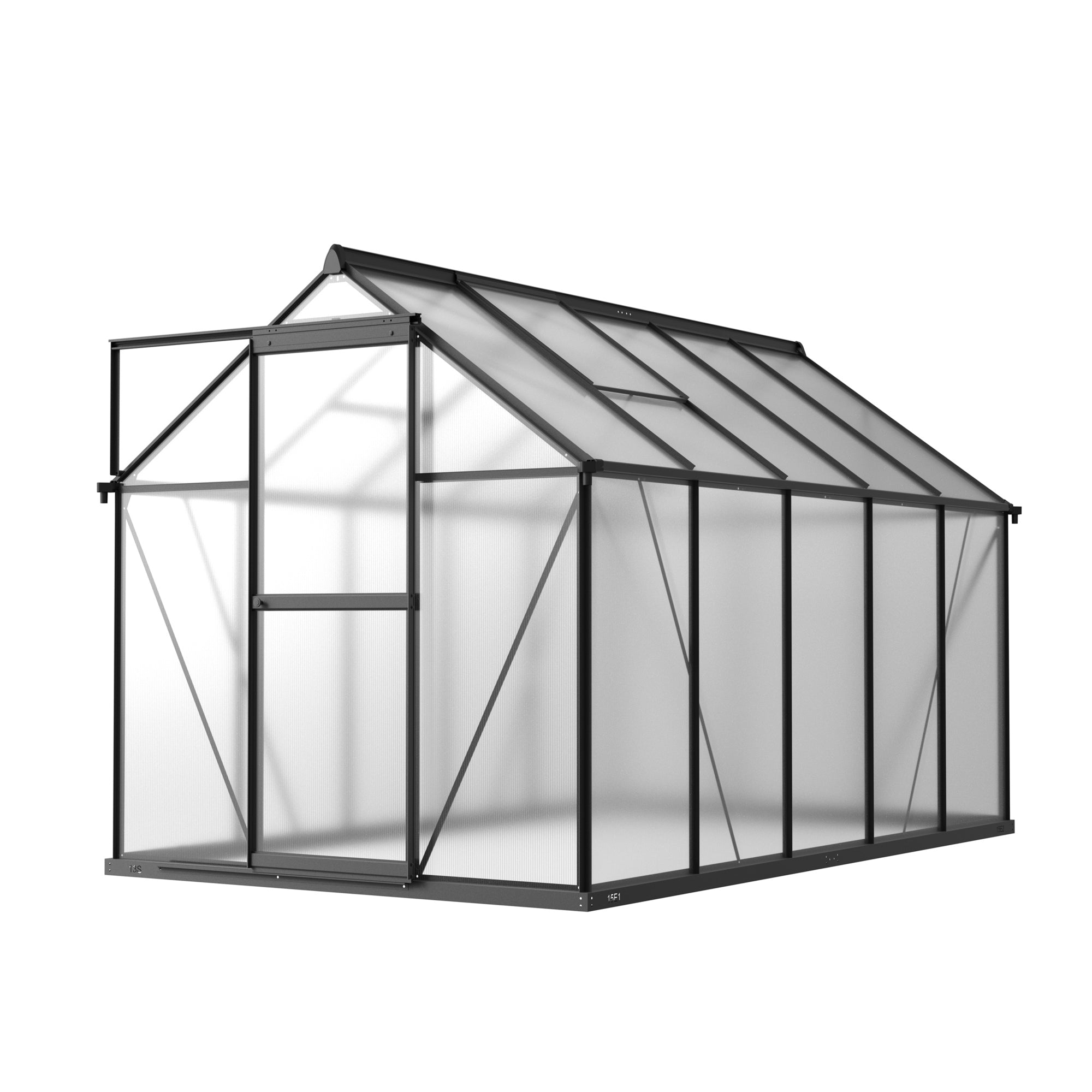 6 x 10 Metal Greenhouse with Polycarbonate
