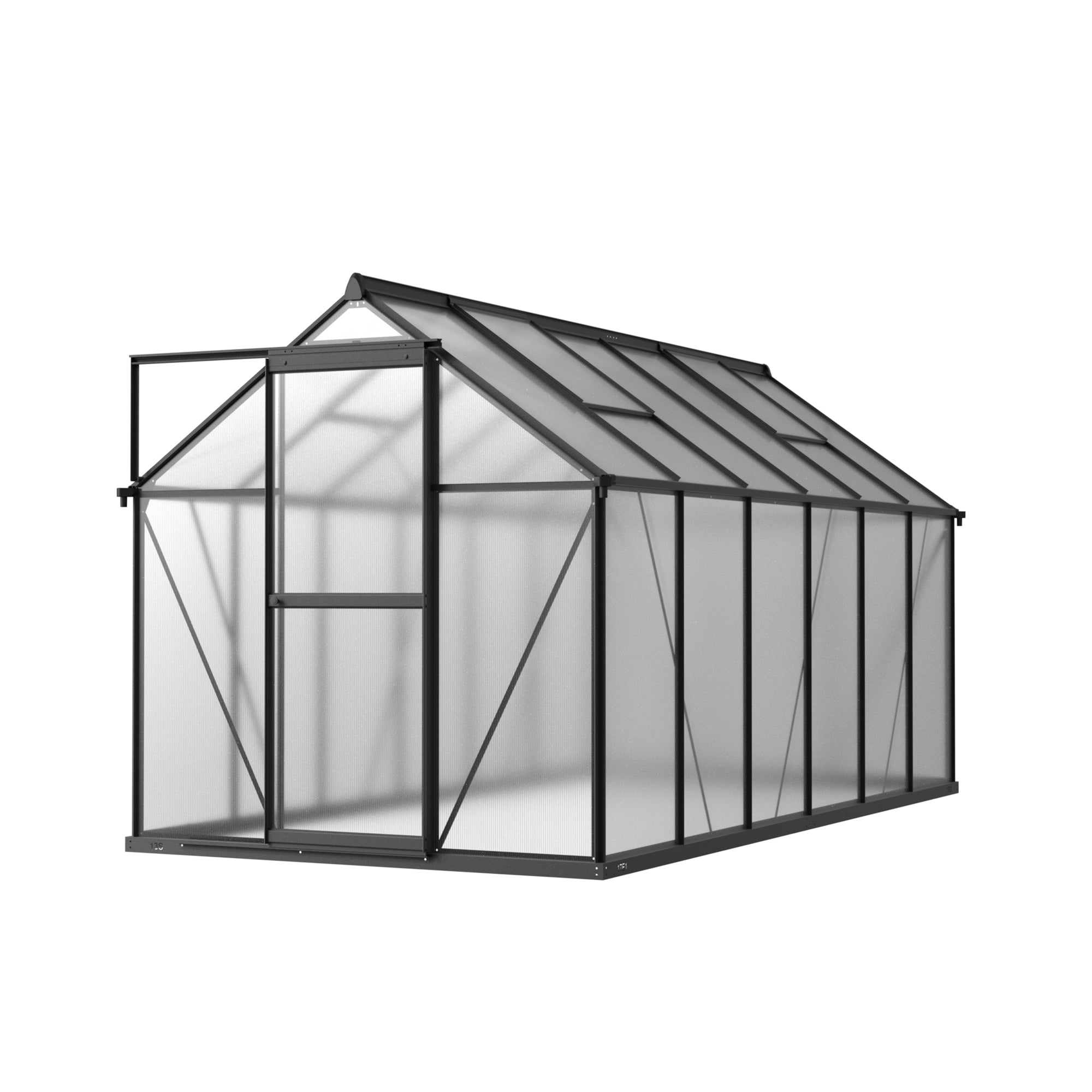 6 x 12 Metal Greenhouse with Polycarbonate