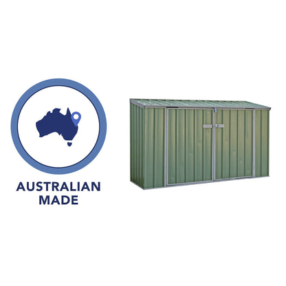 Absco 7 x 3 Pale Eucalyptus Metal Bike Store