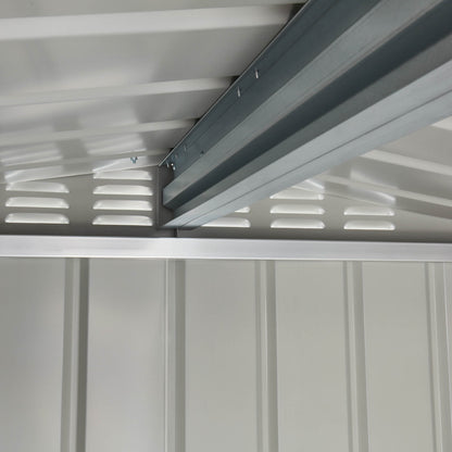 Globel 6 x 4 Grey Apex Metal Shed