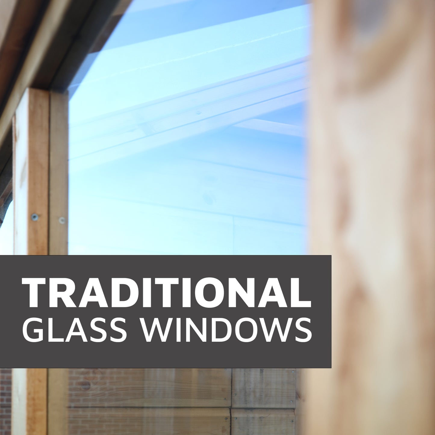 8 x 8 Woodsman Glass Combi Greenhouse with Shed