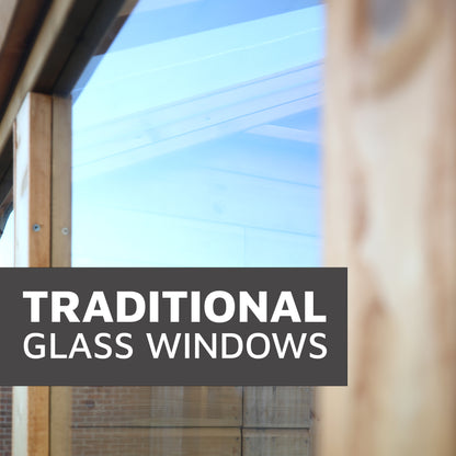 8 x 8 Woodsman Glass Combi Greenhouse with Shed