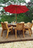 Charles Taylor Eight Seater Circular Dining Set with Parasol
