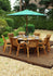 Charles Taylor Eight Seater Circular Dining Set with Parasol
