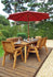 Charles Taylor Eight Seater Rectangular Dining Bench Set with Parasol

