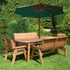 Charles Taylor Eight Seater Rectangular Dining Bench Set with Parasol
