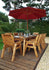 Charles Taylor Eight Seater Rectangular Dining Set with Parasol
