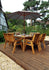 Charles Taylor Eight Seater Square Dining Bench Set with Parasol

