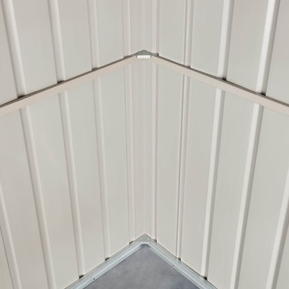 Globel 6 x 4 Grey Apex Metal Shed