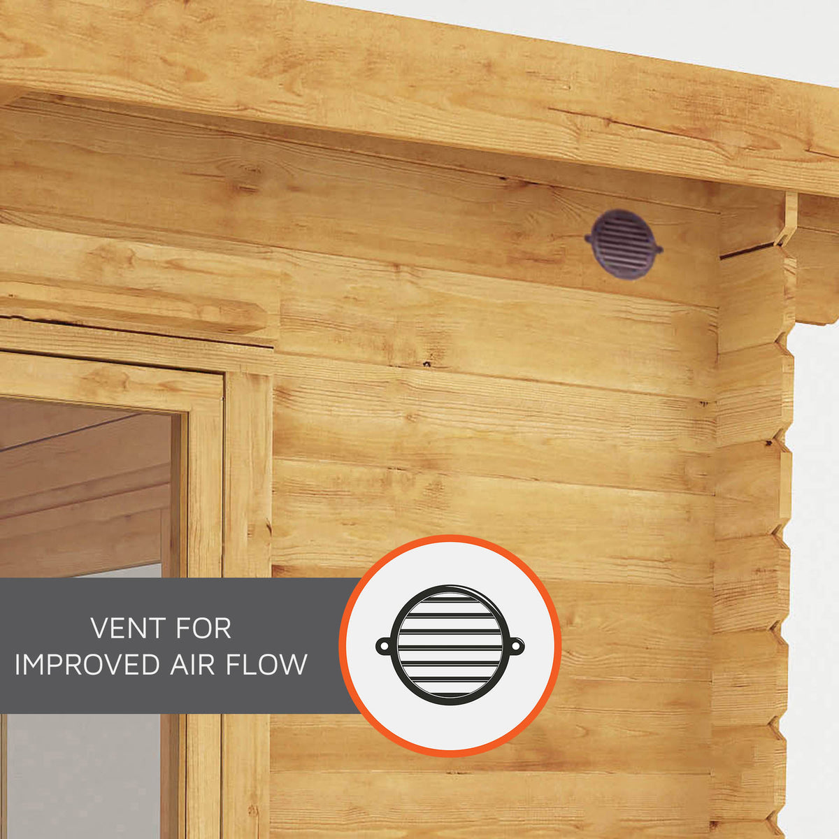 Refurbished 4m x 4m 34mm Robin Log Cabin