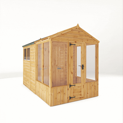 10 x 6 Woodsman Styrene Combi Greenhouse with Shed