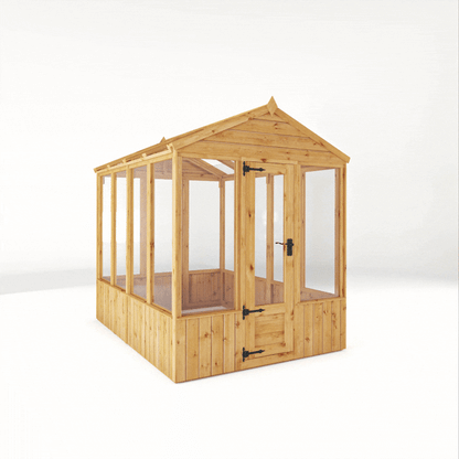 8 x 6 Woodsman Apex Glass Greenhouse