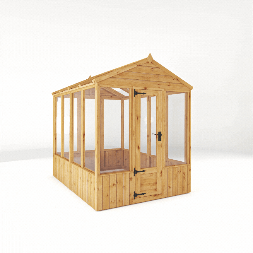 8 x 6 Woodsman Apex Styrene Greenhouse