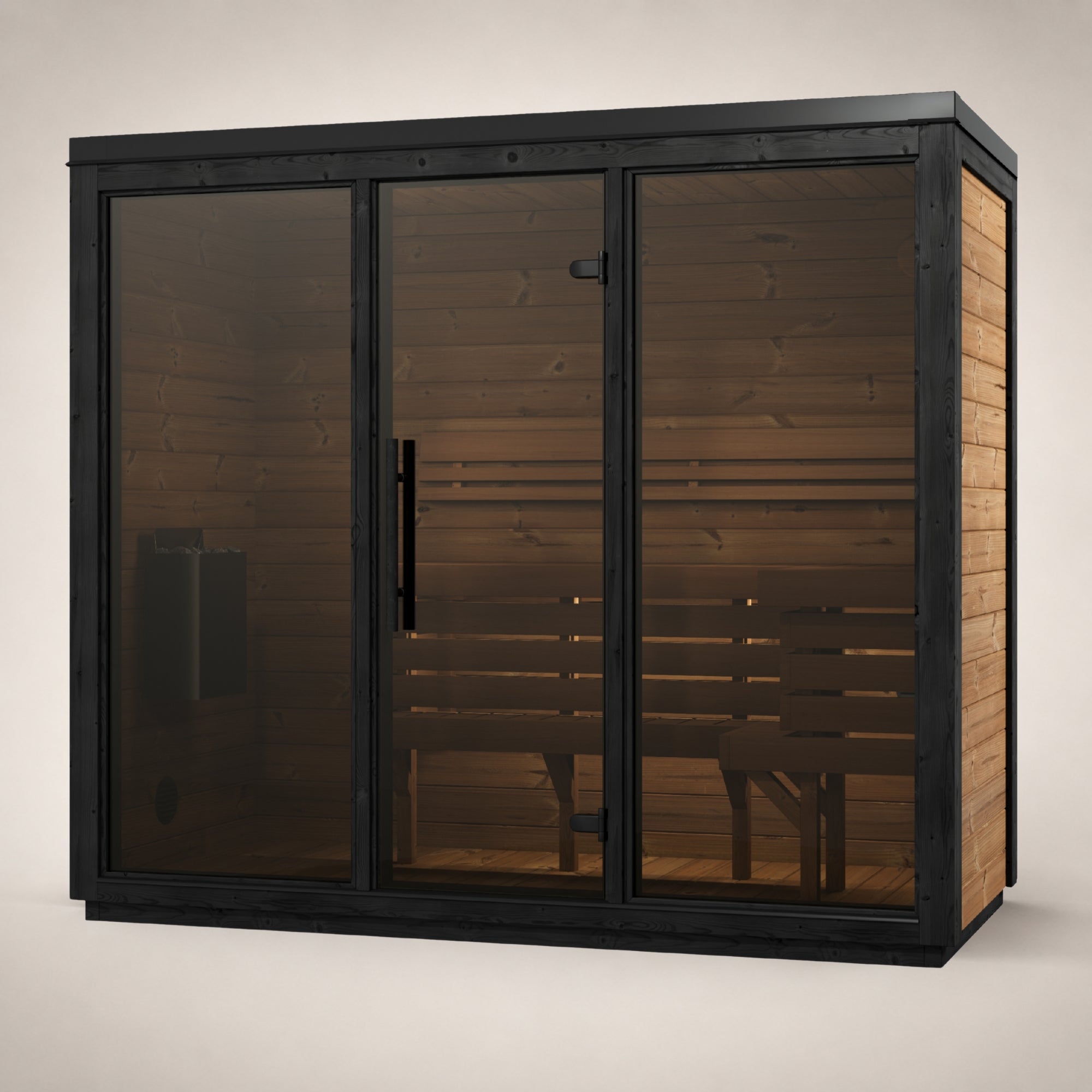 Novi Rose Premium Cube Outdoor Sauna - 4 Person