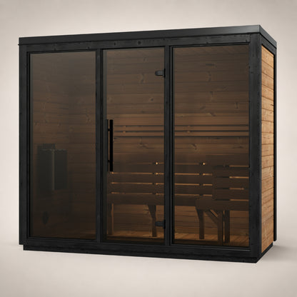 Novi Rose Premium Cube Outdoor Sauna - 4 Person