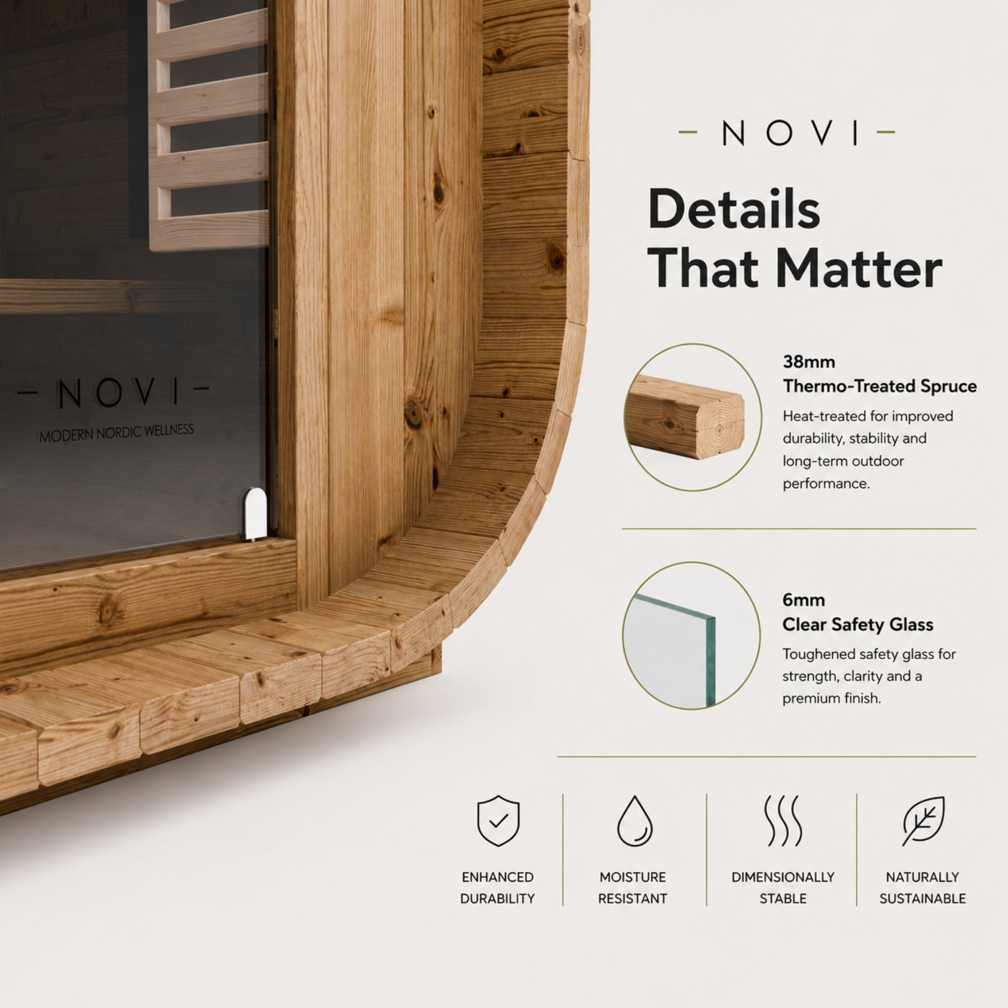 Novi Barrel Sauna