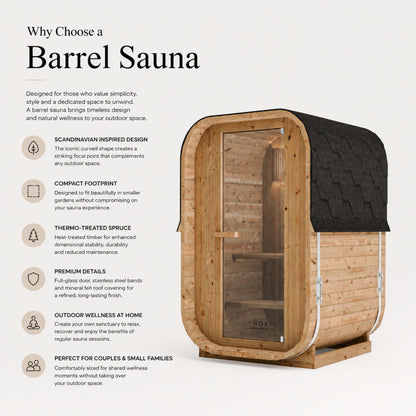 Novi Barrel Sauna