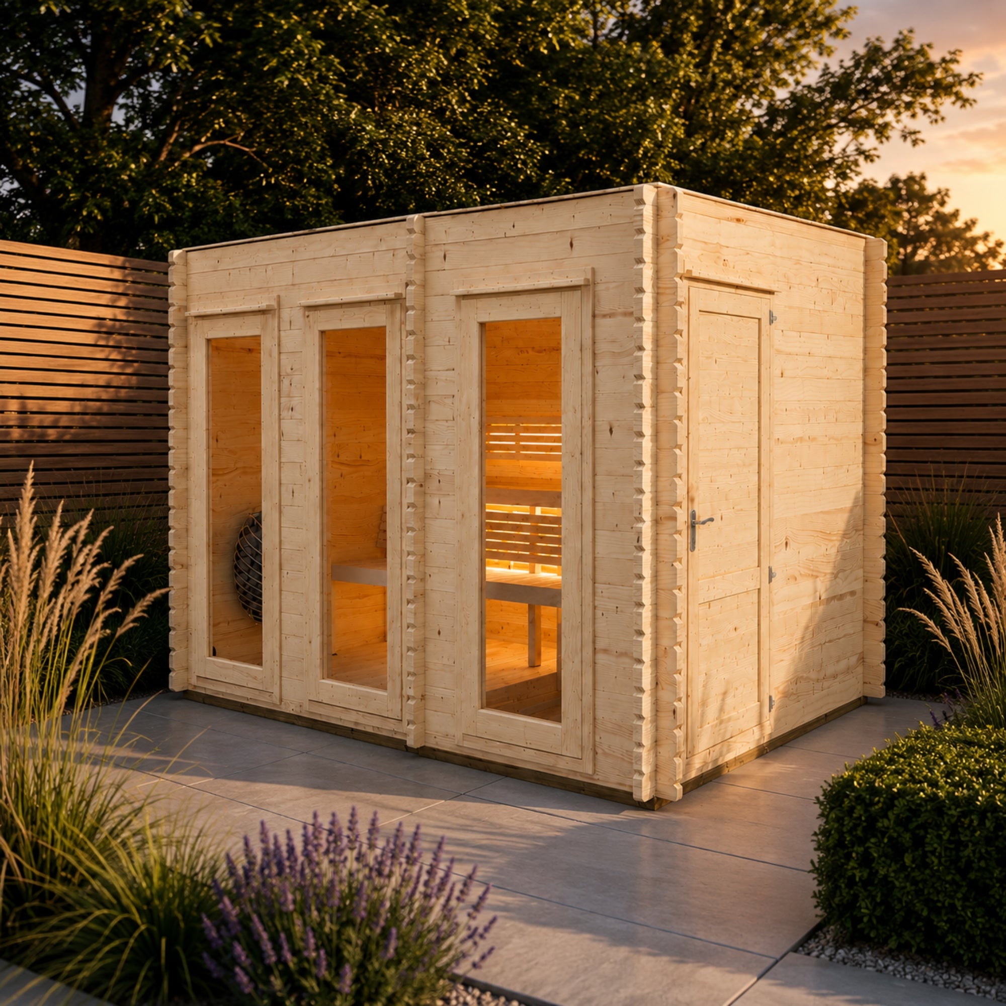 Novi Outdoor Sauna With Changing Room
