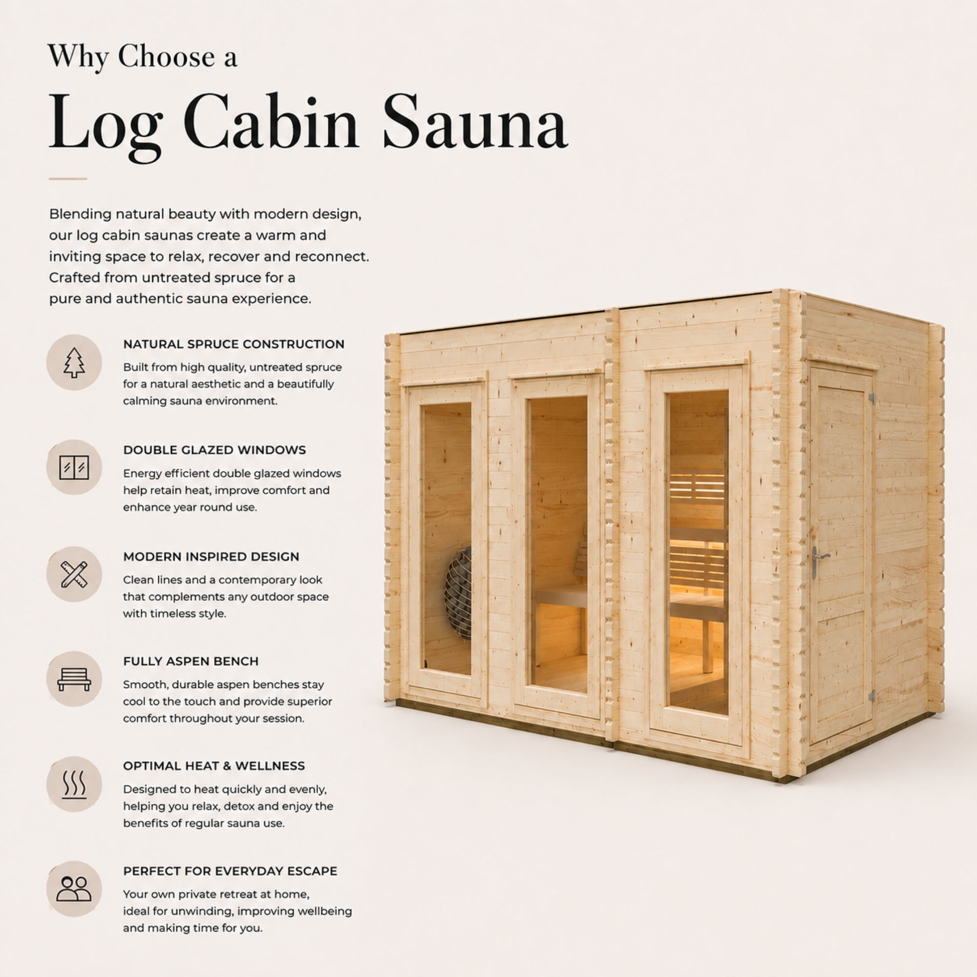 Novi Outdoor Sauna With Changing Room