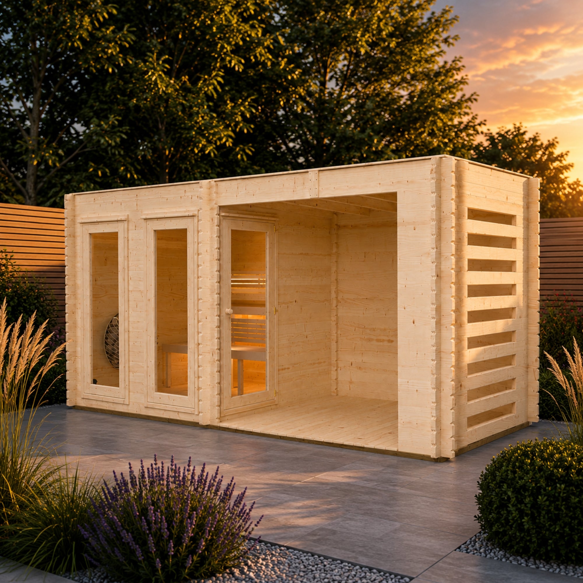 Novi Outdoor Sauna With Large Veranda