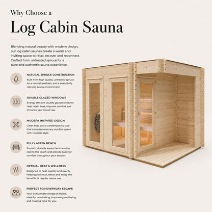 Novi Outdoor Sauna With Small Veranda