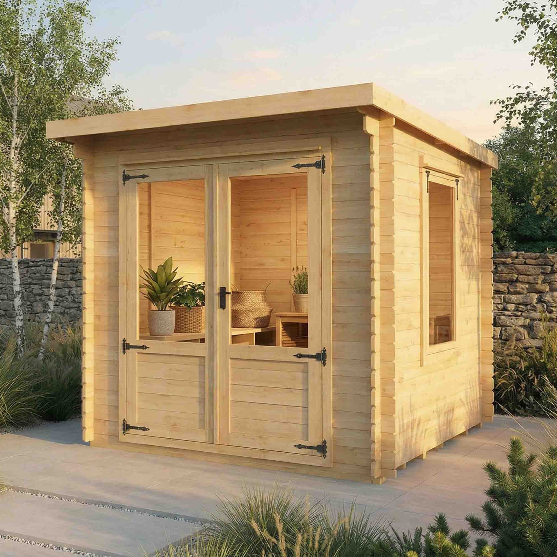 Value 19mm Pent Log Cabin
