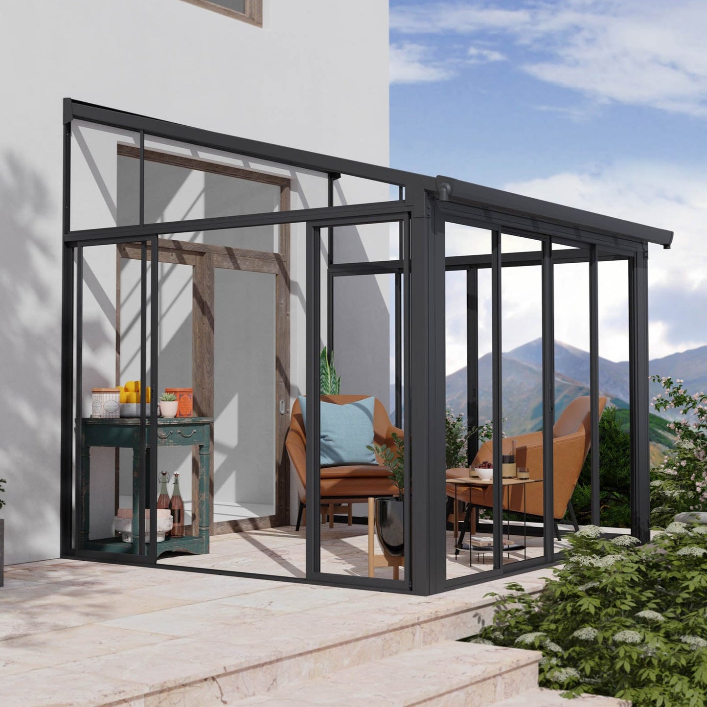 Canopia by Palram 3m x 3m Sanremo Veranda - Grey
