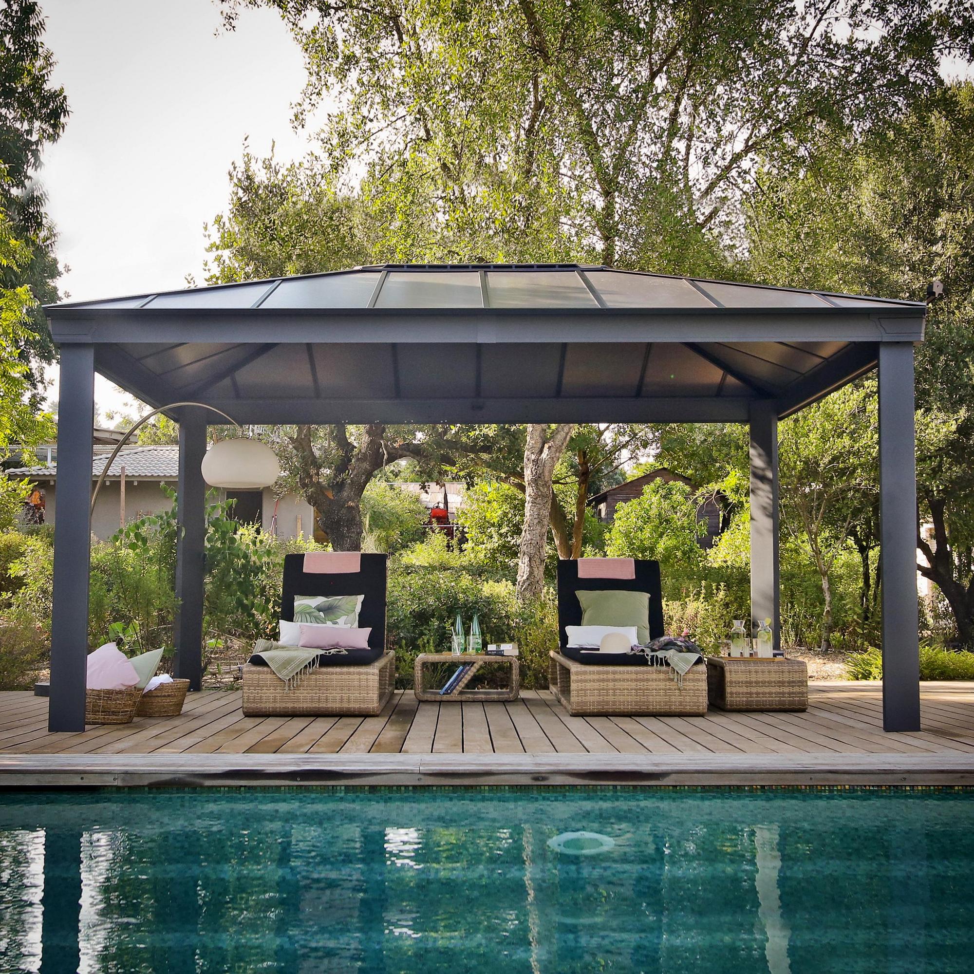 Canopia by Palram Dallas 12 x 16 Garden Gazebo - Grey