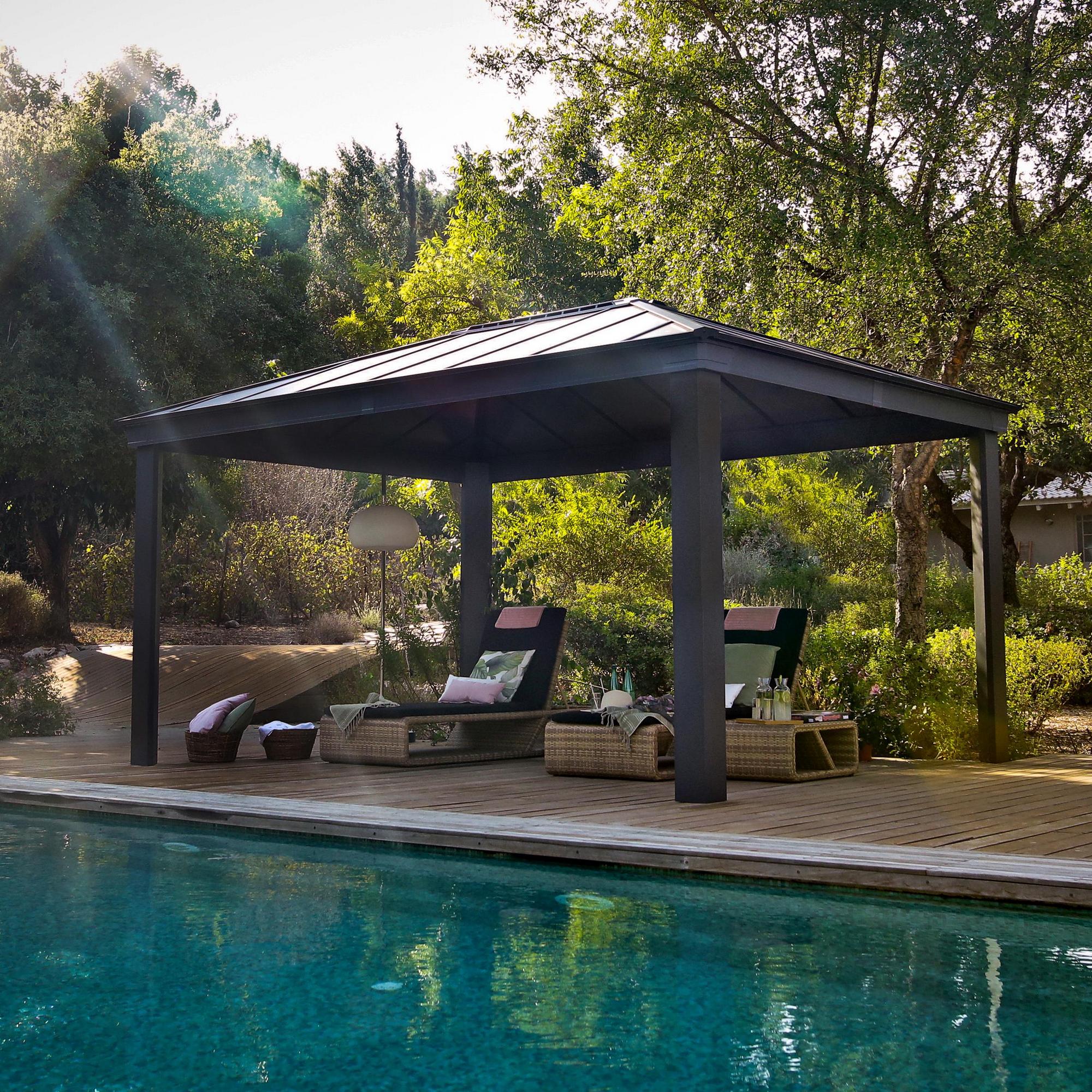 Canopia by Palram Dallas 12 x 16 Garden Gazebo - Grey
