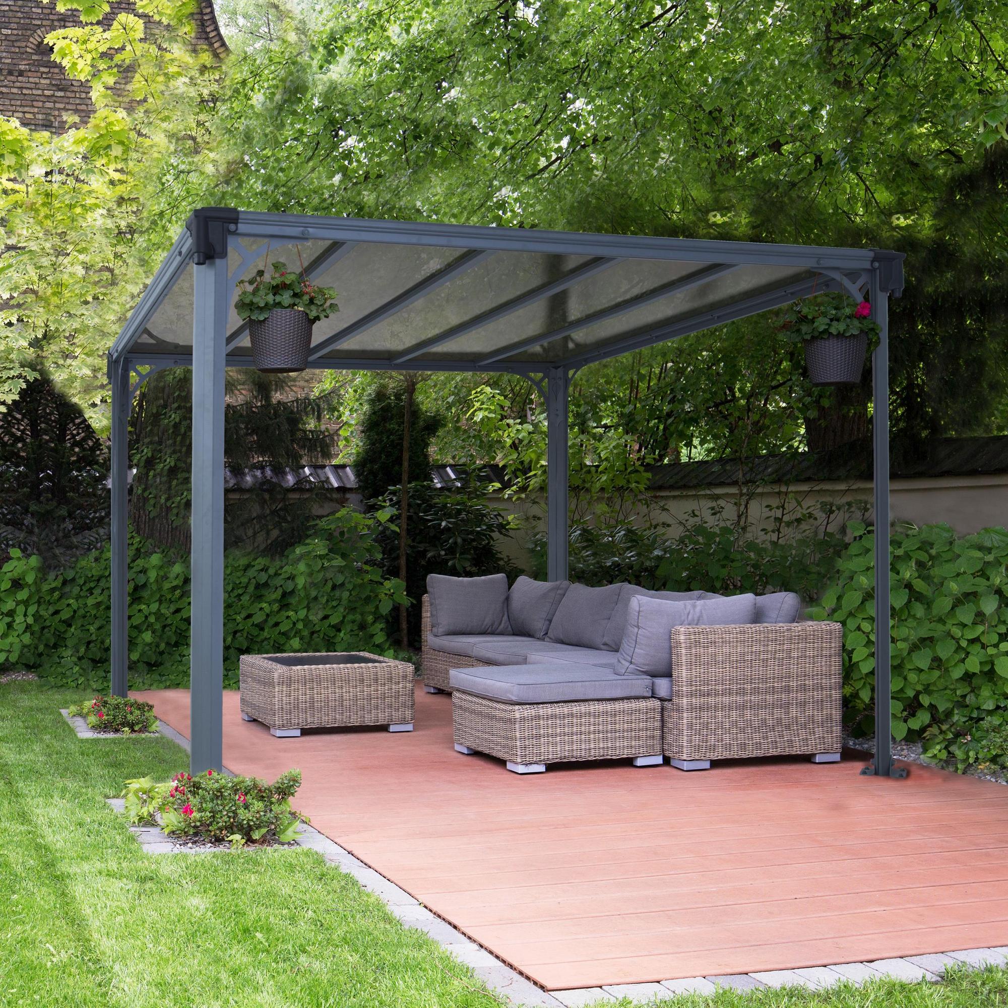 Canopia by Palram Milano 10 x 10 Garden Gazebo - Grey Bronze
